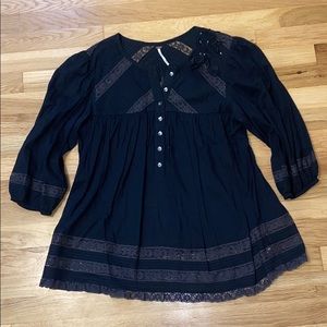 Black Free People Blouse